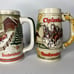 Pair of 1980s Budweiser ceramic steins