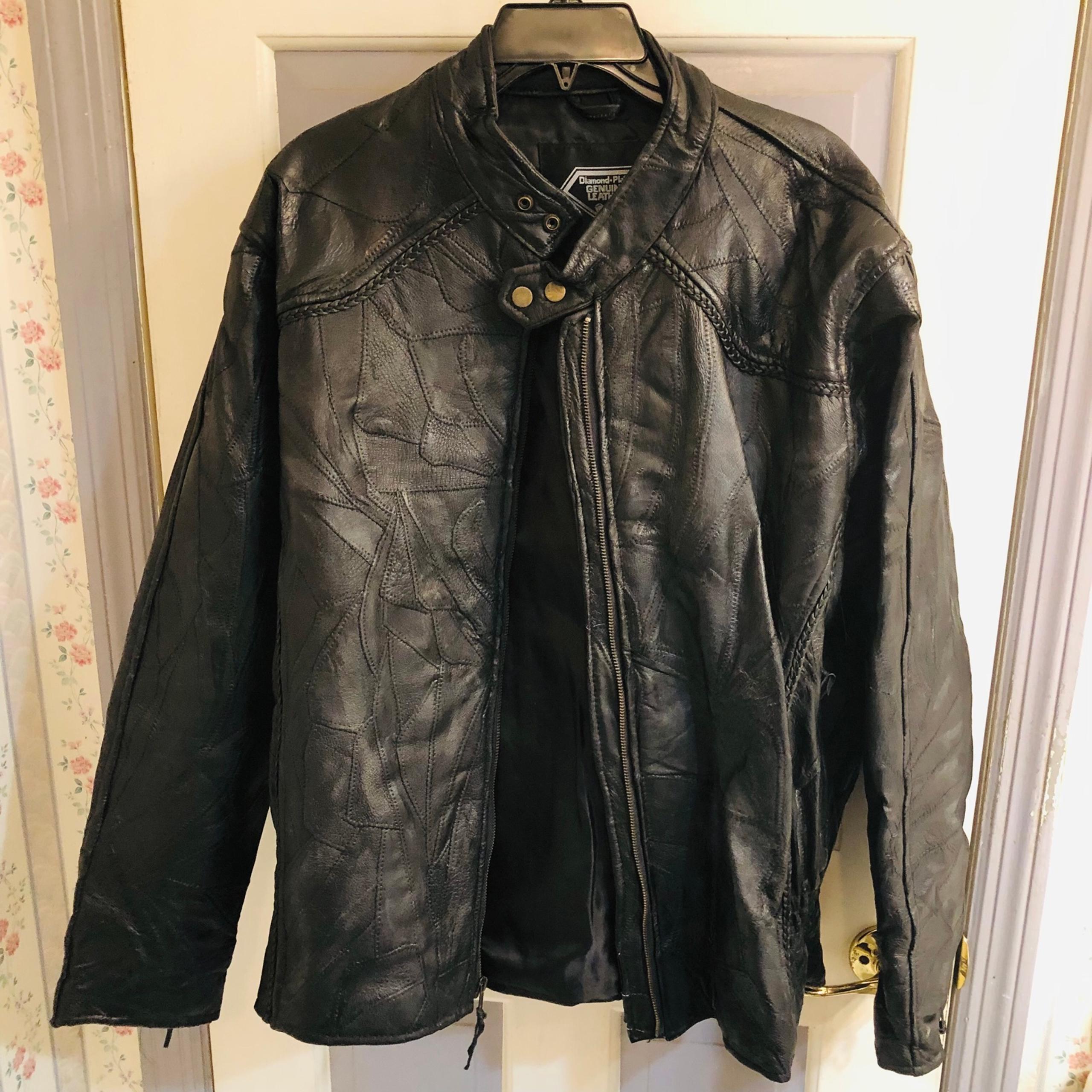 Diamond Plate Buffalo Leather Jacket