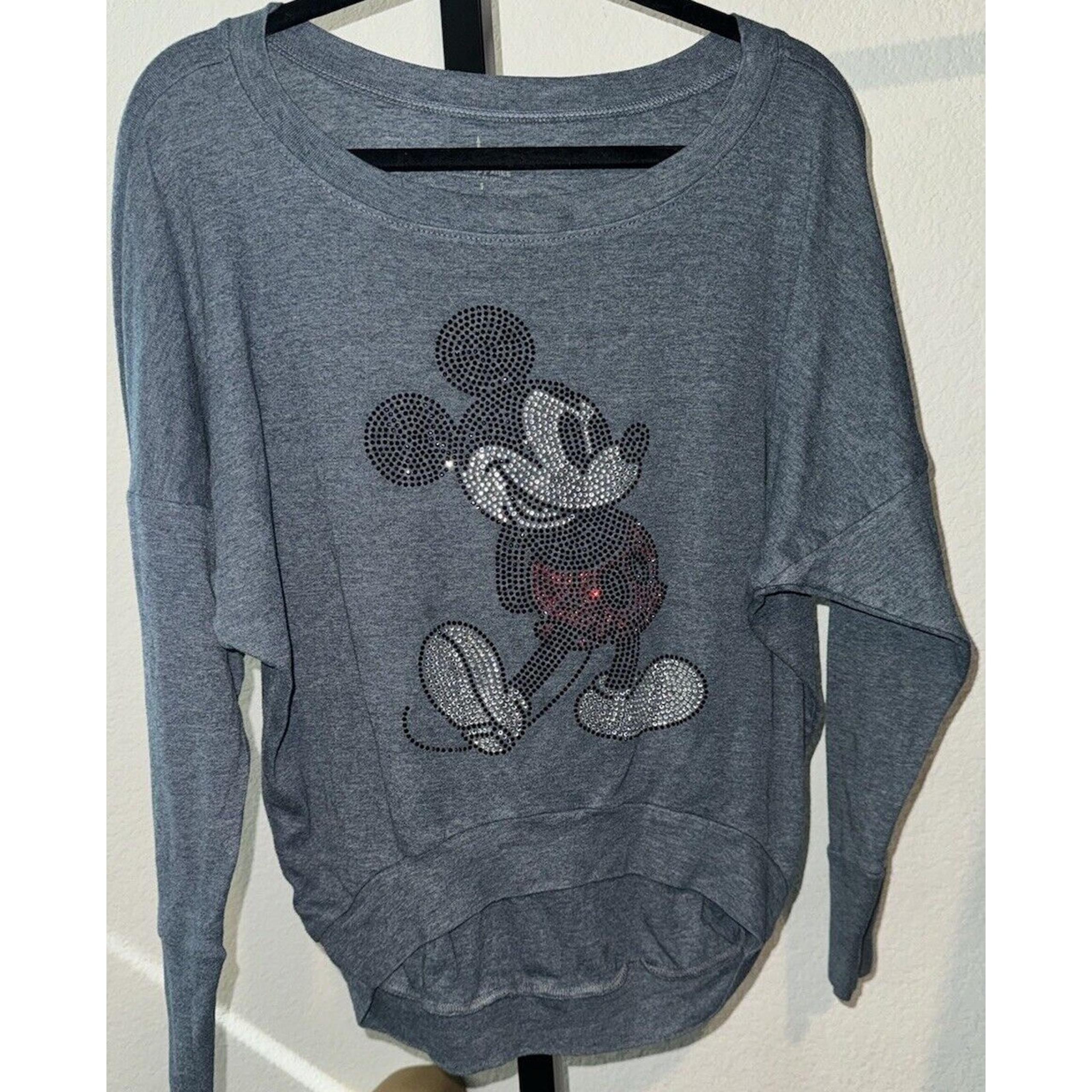 Disney Parks Mickey Mouse Rhinestone Pullover Top Womens Size Small
