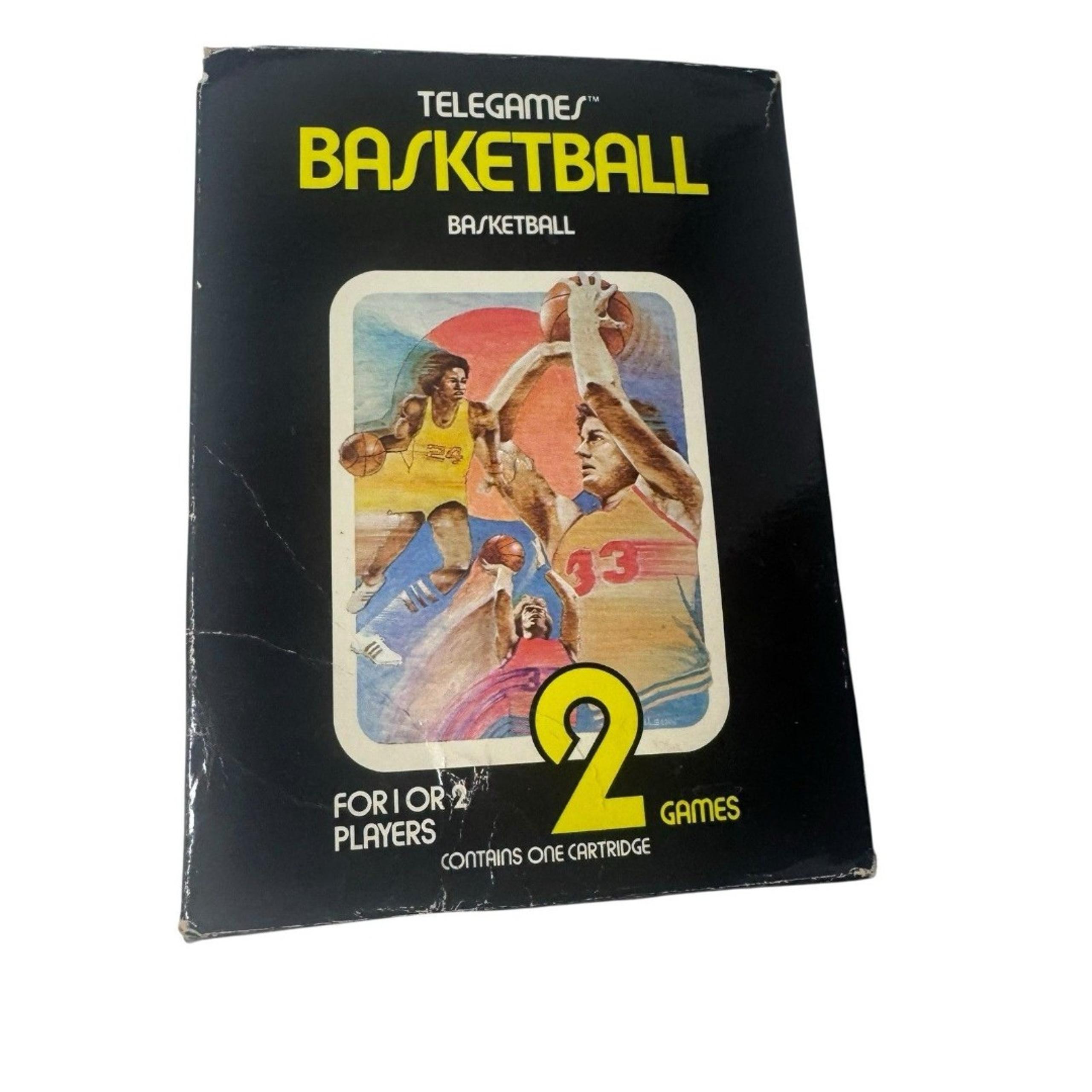 BASKETBALL Atari 2600 Game cartridge Sears Telegames With Box- Fast Shipping