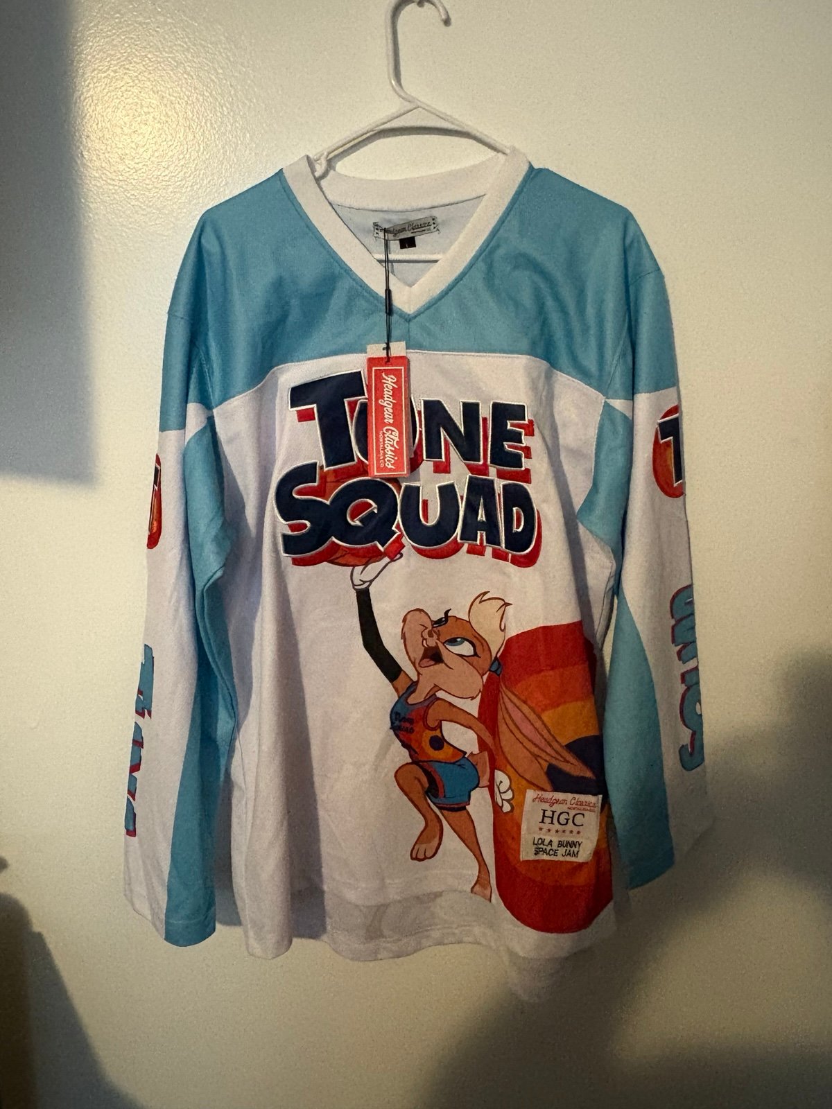 TUNE SQUAD Lola Bunny Headgear Classics Hockey Teal Jersey