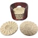 Vintage Made In Mexico Sun Sand Ceramic Coasters with Stand
