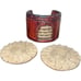Vintage Made In Mexico Sun Sand Ceramic Coasters with Stand
