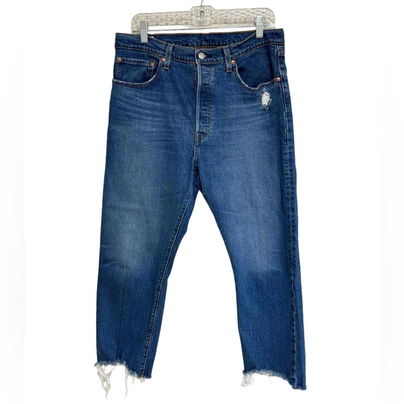 Levi’s Premium 501 Raw Hem Ankle Jeans - Size 32