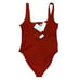 NWT L*Space Float On Classic One-Piece Swimsuit Ribbed Button Front