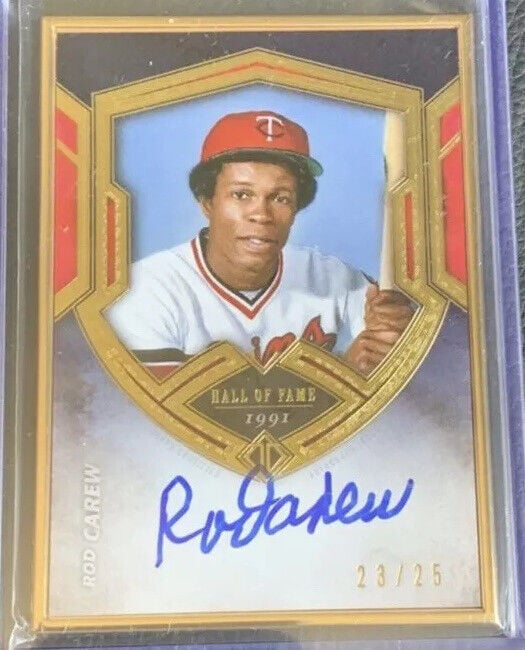 Topps Transcendent 2020 Hall Of Fame Rod Carew Autograph On Card HOF Signed /25
