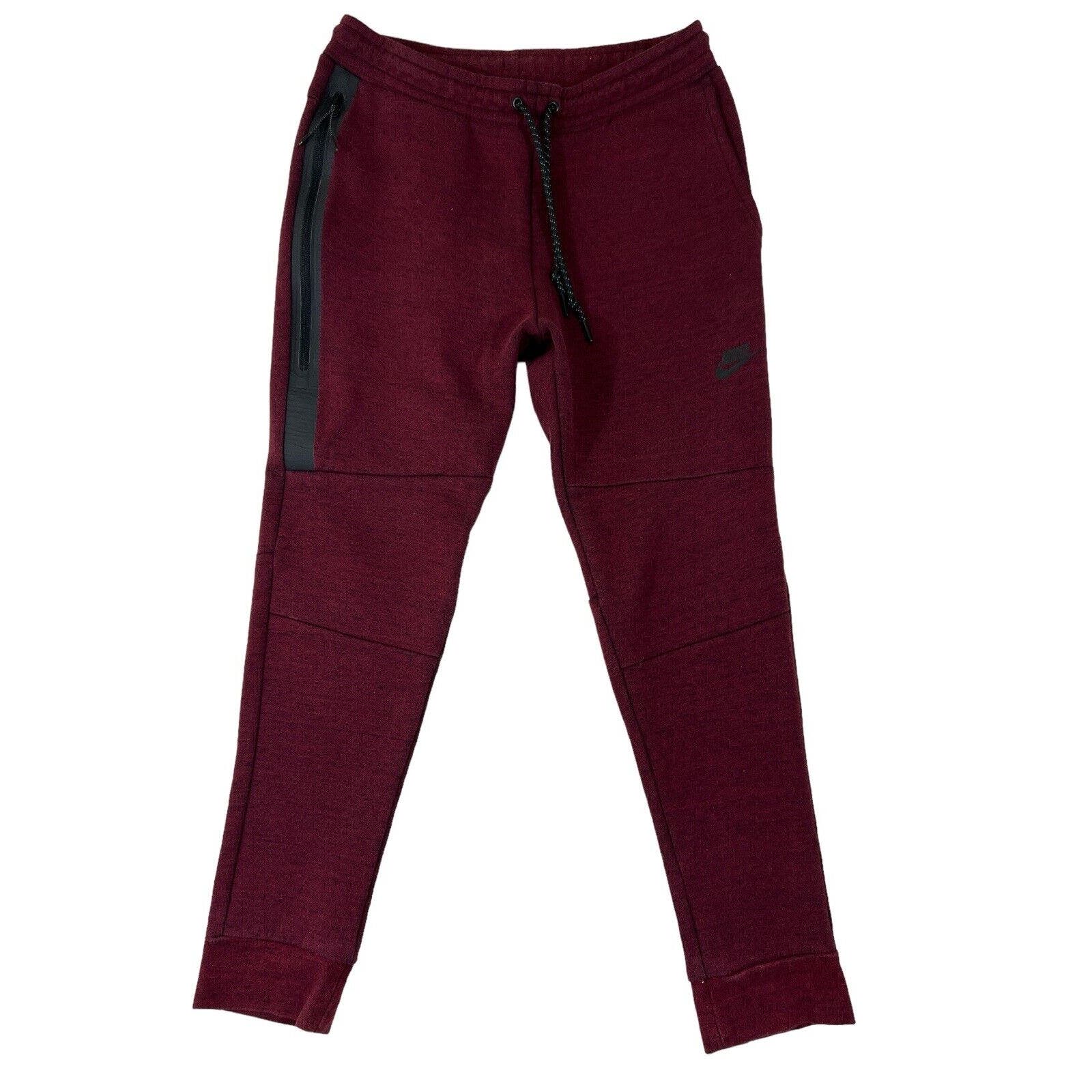 Nike Tech Fleece Tapered Burgundy Joggers Men Sz M