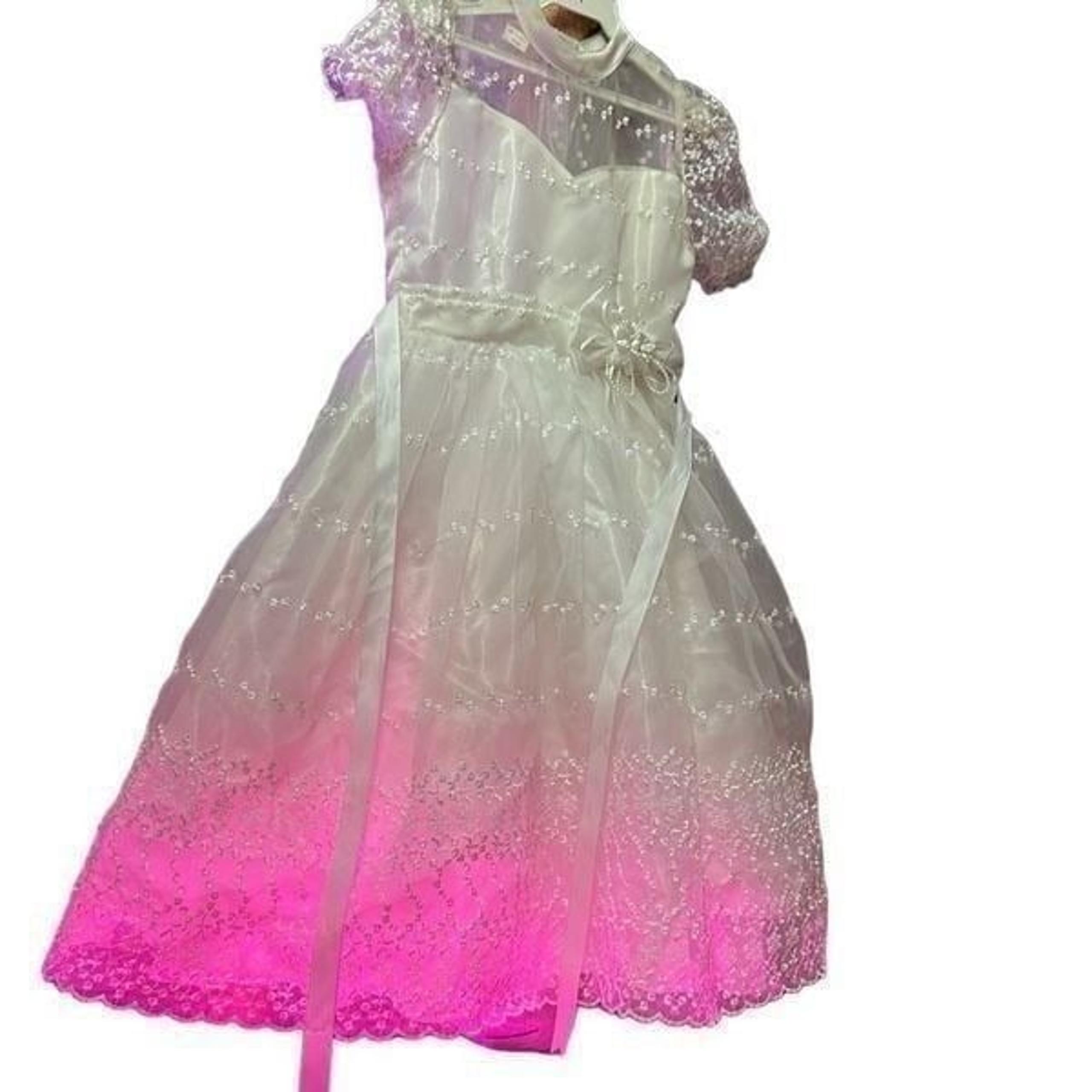 Vintage USA white lace bridesmaid/flower girl dress nwot  BEAUTIFUL