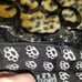 Vintage Too Fast Metal Flake Brass Knuckles Handle bag purse Hot Topic Goth Y2K