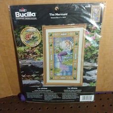 Bucilla Plaid Counted Cross Stitch the Mermaid kit #43585