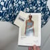 Compañia Fantastica NWT Crop Top Bralette 100% Cotton Blue White Abstract Print
