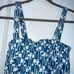 Compañia Fantastica NWT Crop Top Bralette 100% Cotton Blue White Abstract Print