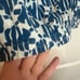 Compañia Fantastica NWT Crop Top Bralette 100% Cotton Blue White Abstract Print