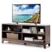58 Wood TV Stand Console Storage Entertainment Media Center Walnut
