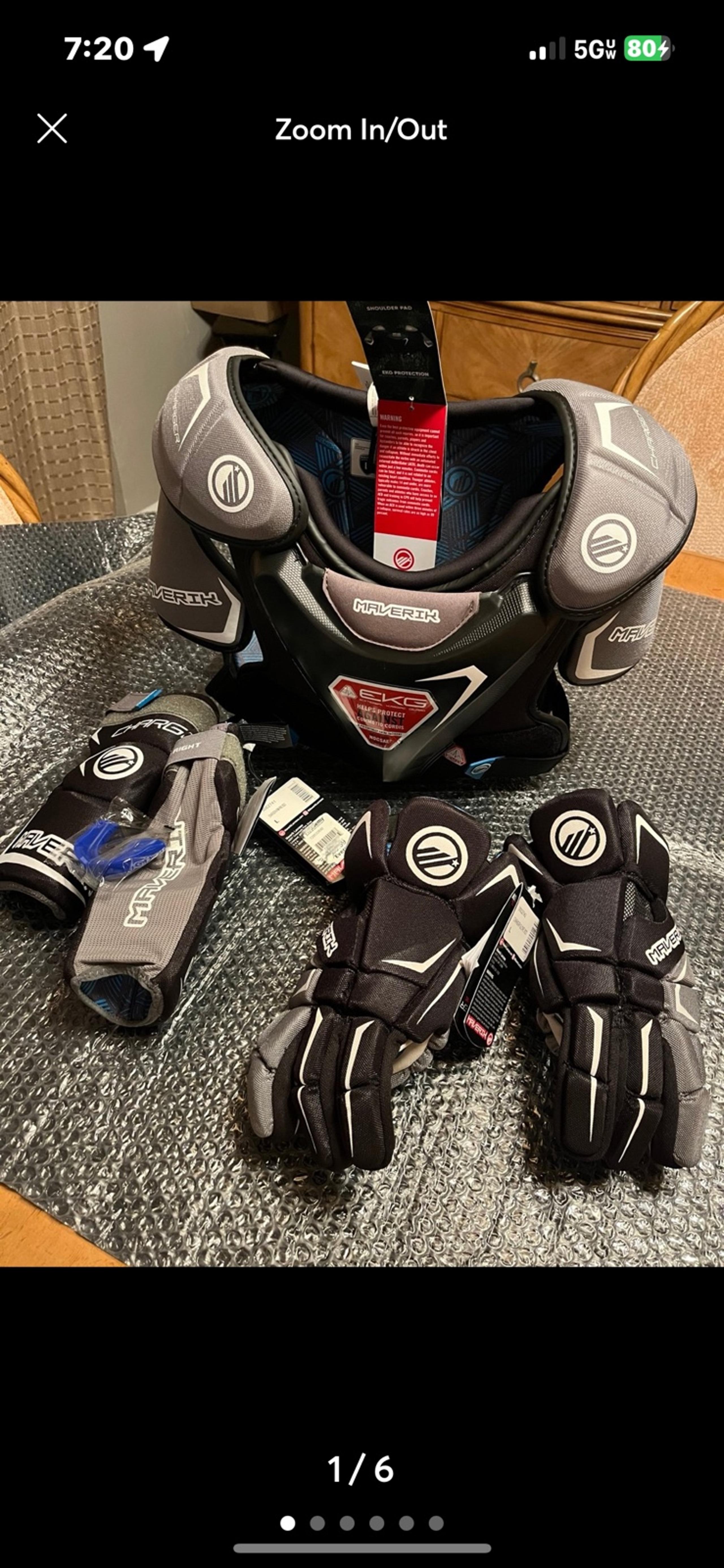 New Maverick Charger youth large lacrosse equipment