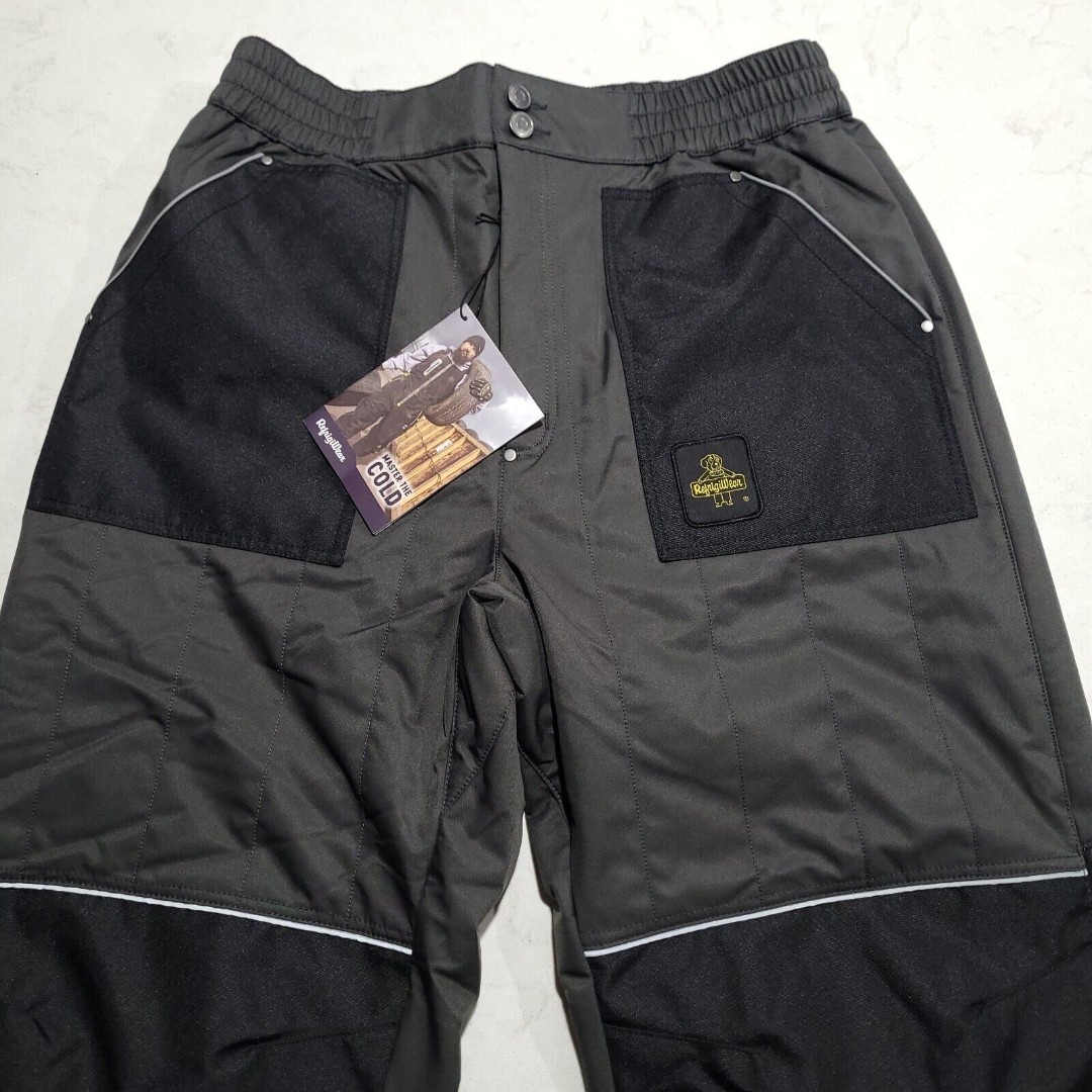 NWT Refrigiwear 7750R Gray/Black Large ChillShield Snow Pants Polar Winter