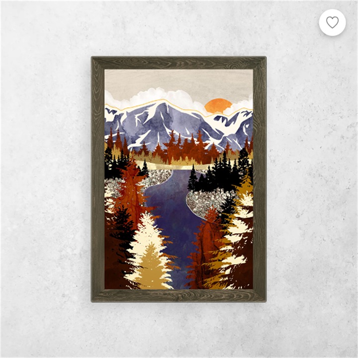 Autumn River Poster Painting canvas 20*30inch