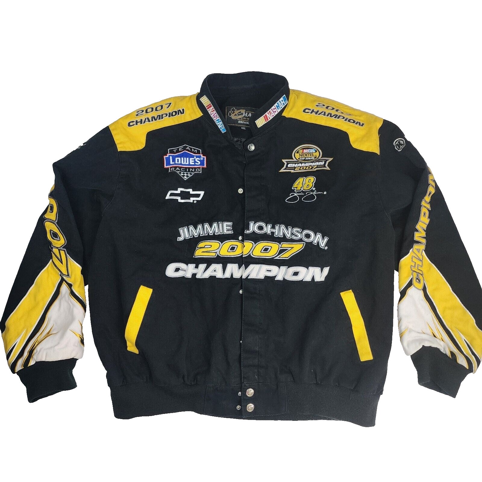 Jimmie Johnson #48 2007 Nextel Cup Chase Back to Back Champion Jacket XXXL