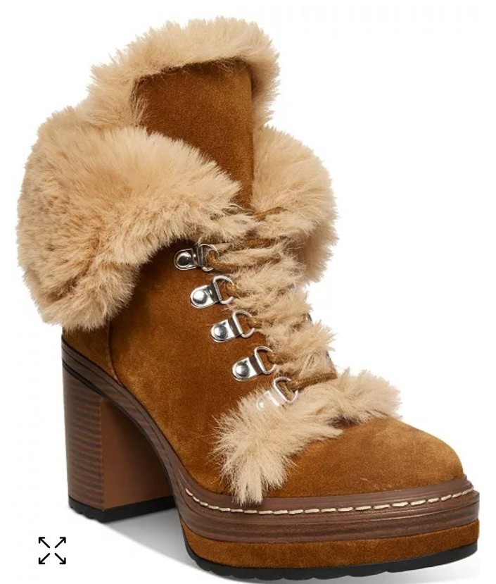 NEW Women's Steve Madden Scoops Platform Lug-Sole Hiker Booties, 7.5M