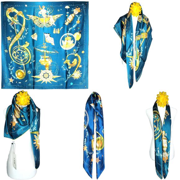 NWT Genuine 100% Mulberry Silk Satin Scarf 42 x42 Large Square Shawl 59761