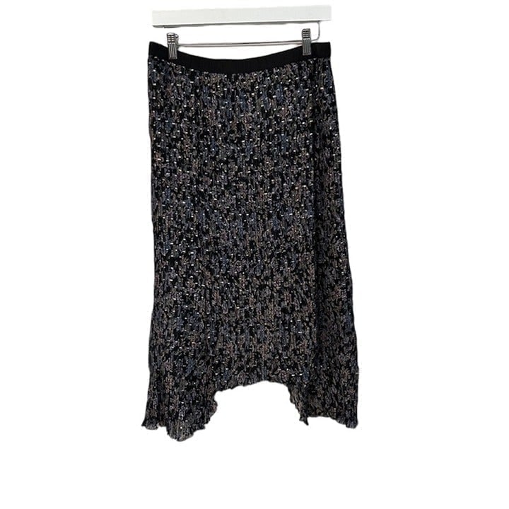 NWT Good Hart by Matilda Jane Black and Navy Paisley Wimberley Pleated Skirt