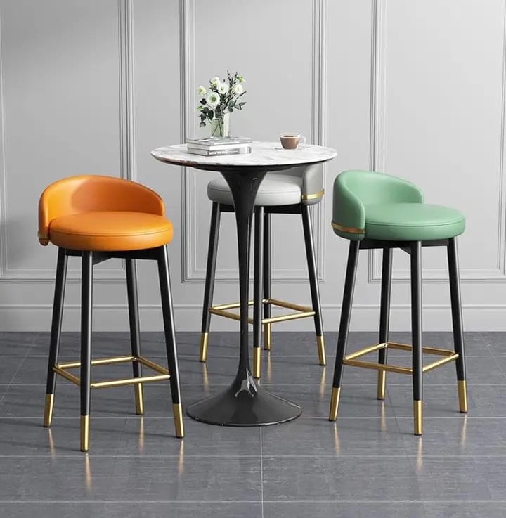 Modern colorful bar stools, tall chairs, dining chairs, decorative furniture fur