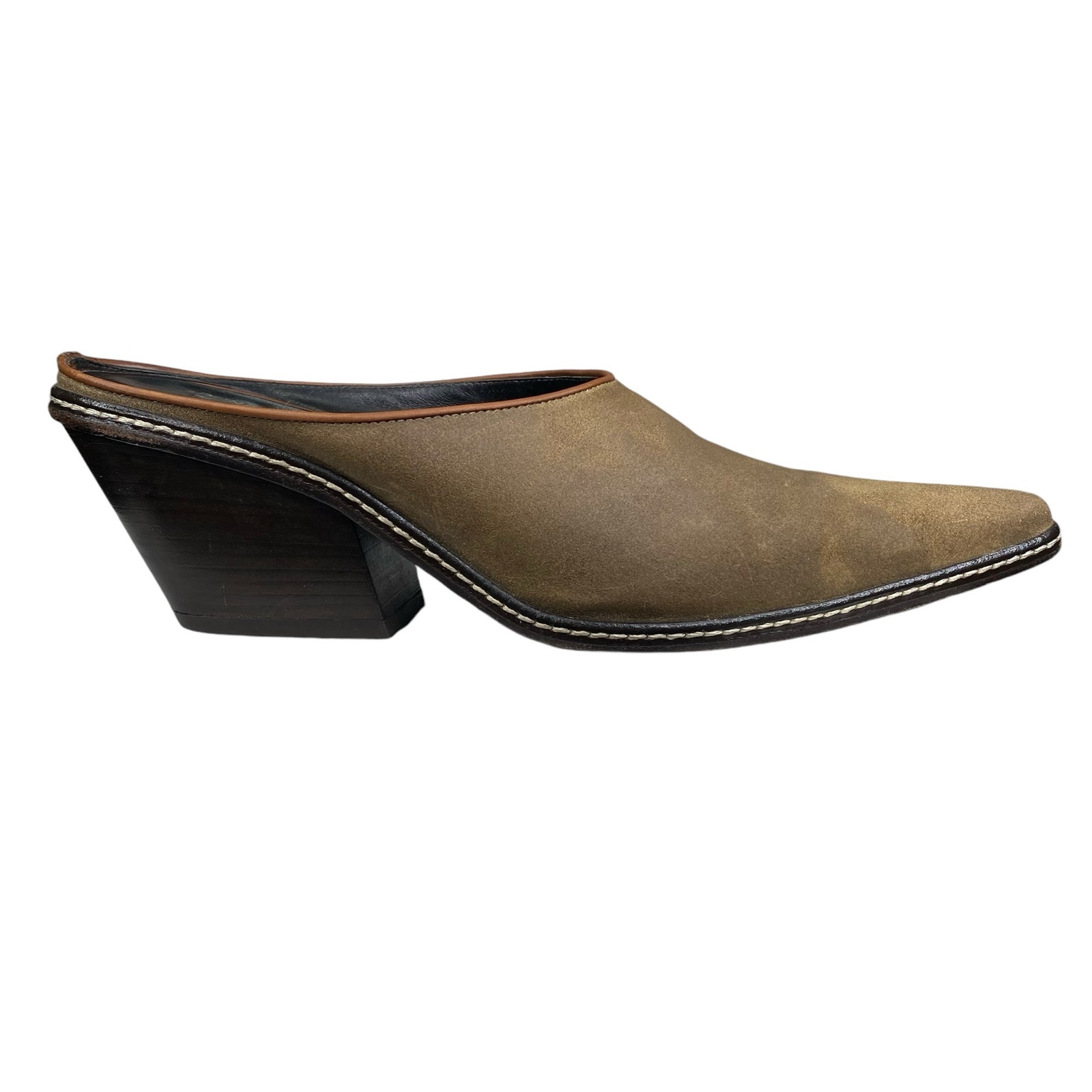 Donald J Pliner Women’s Brown Western Slip On Mules Size US 9.5