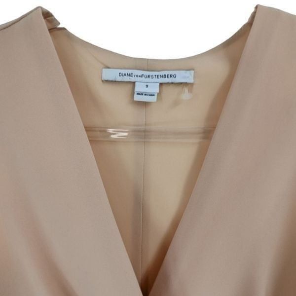 DVF faux wrap pale peach dress size 0