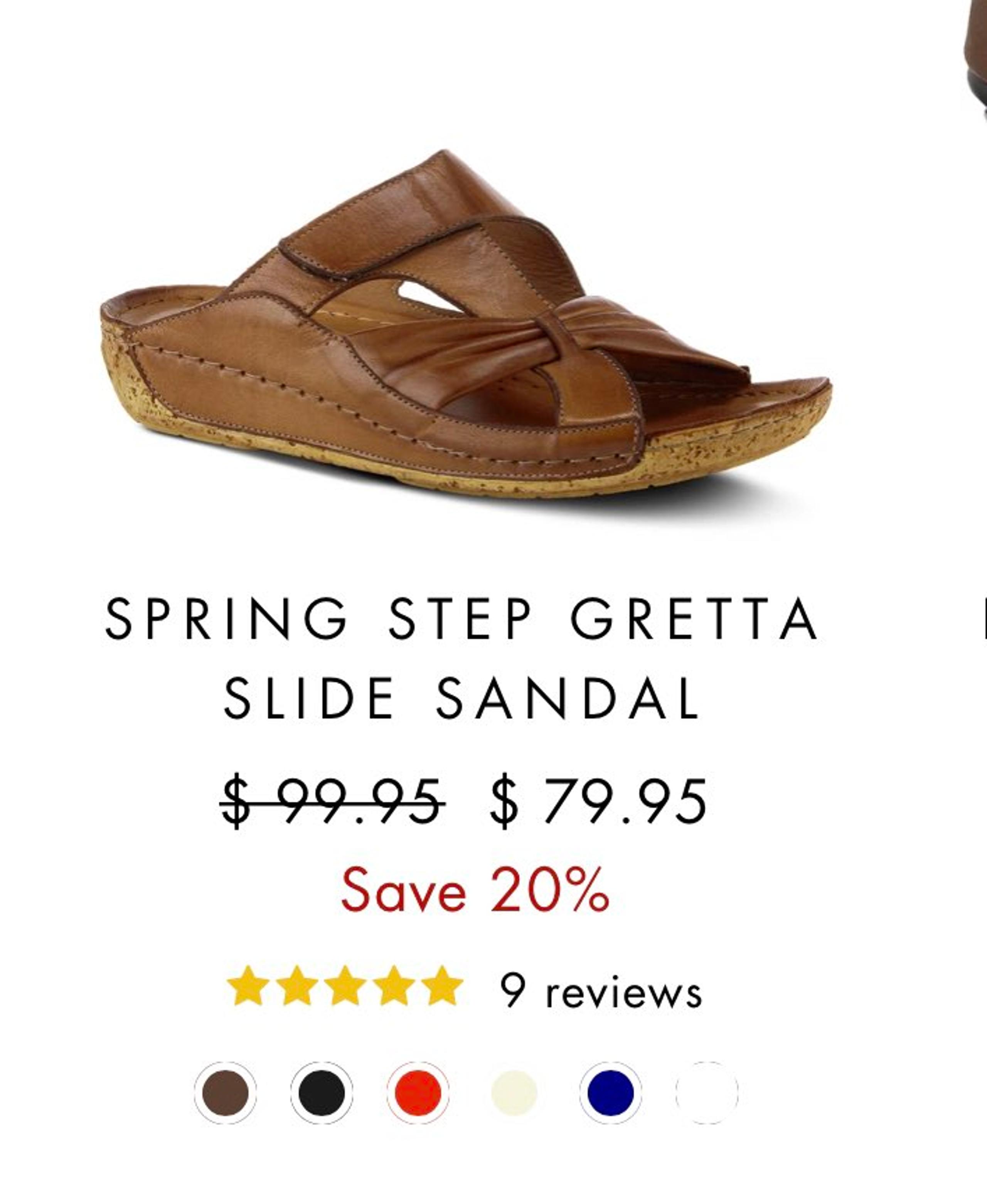 BLACK SPRING STEP GRETA SANDALS - Fresh Step
