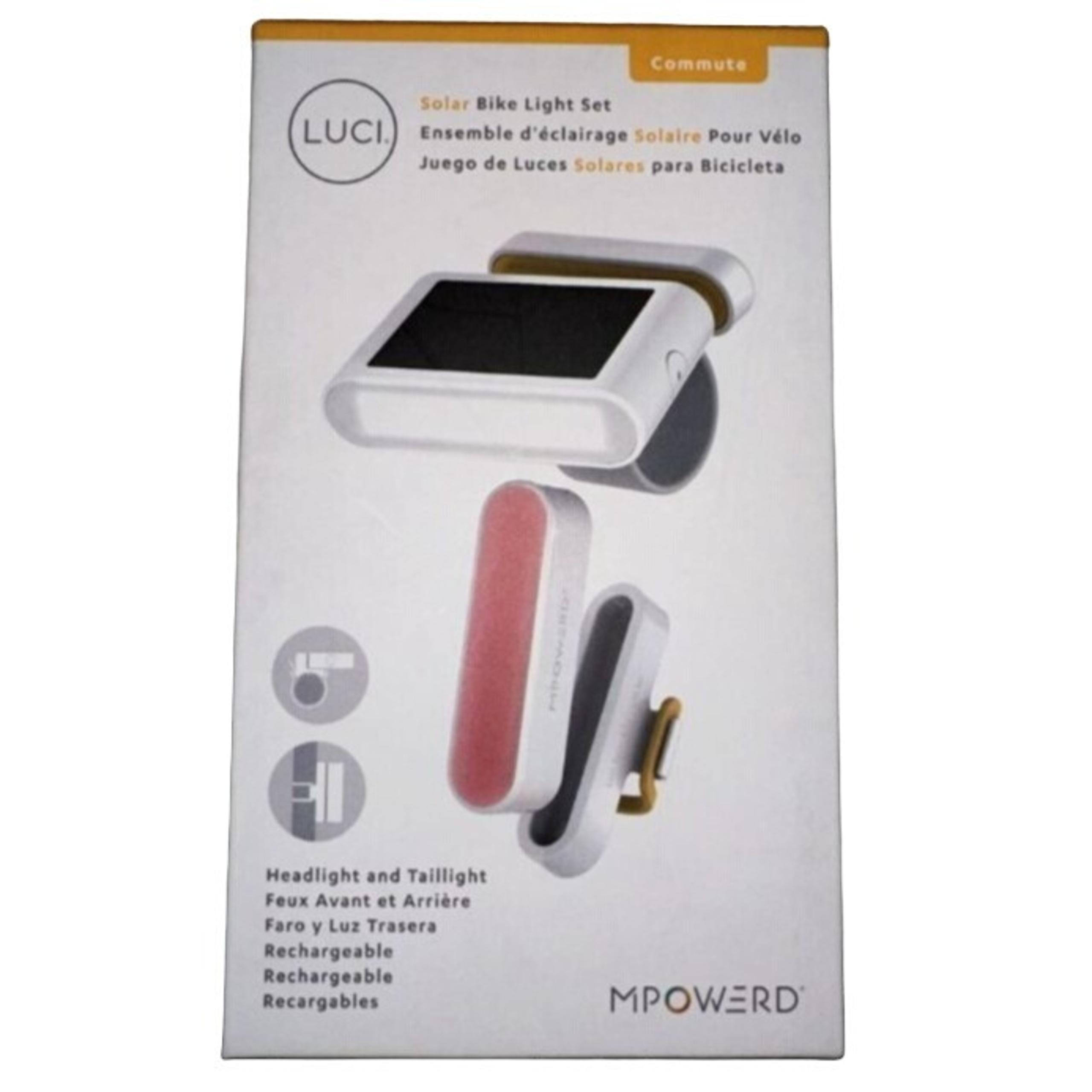 Mpowerd Luci Solar Bike Light Set Headlight and Taillight Rechargeable
