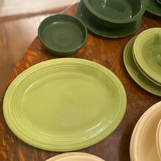 Vintage Fiesta Chartreuse Oval Platter