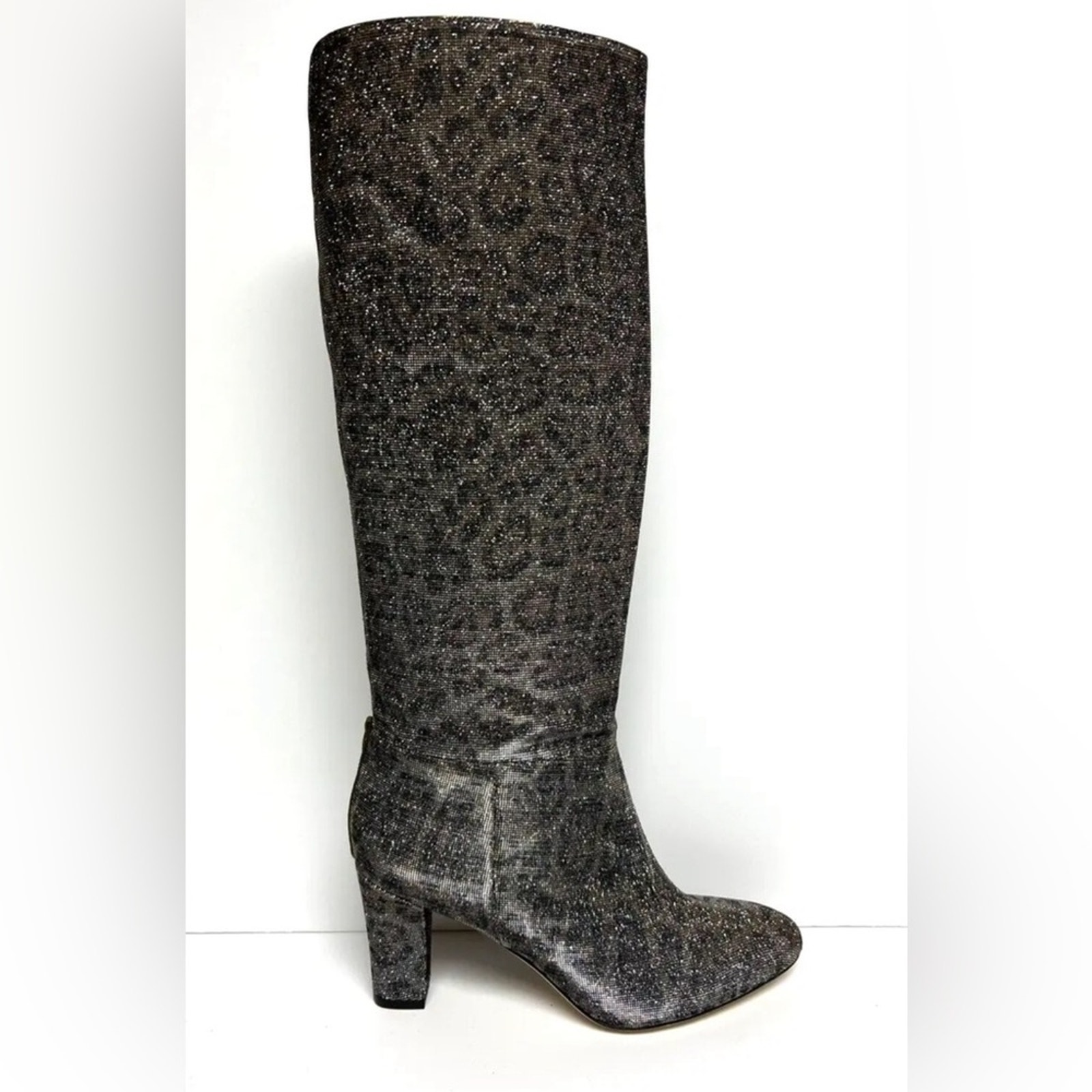 SJP Womens Studio Knee High Boots Silver Size EU39 M US9
