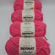 Bernat Blanket Brights yarn lot of 4 NEW in Pixie Pink