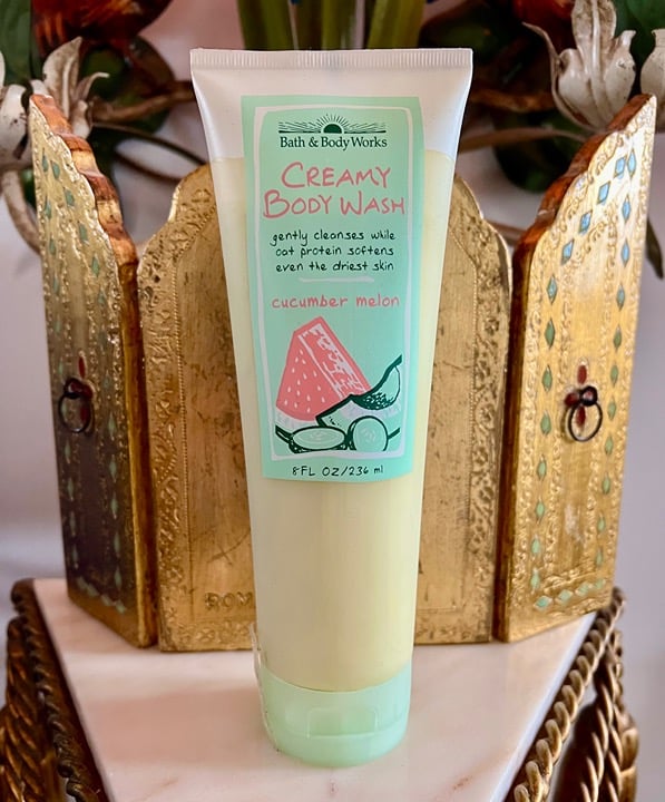 Rare BBW Bath Body Works Creamy Body Wash Vintage Cucumber Melon 8 oz (236ml)