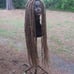 Long ash brown knotty hair extensions