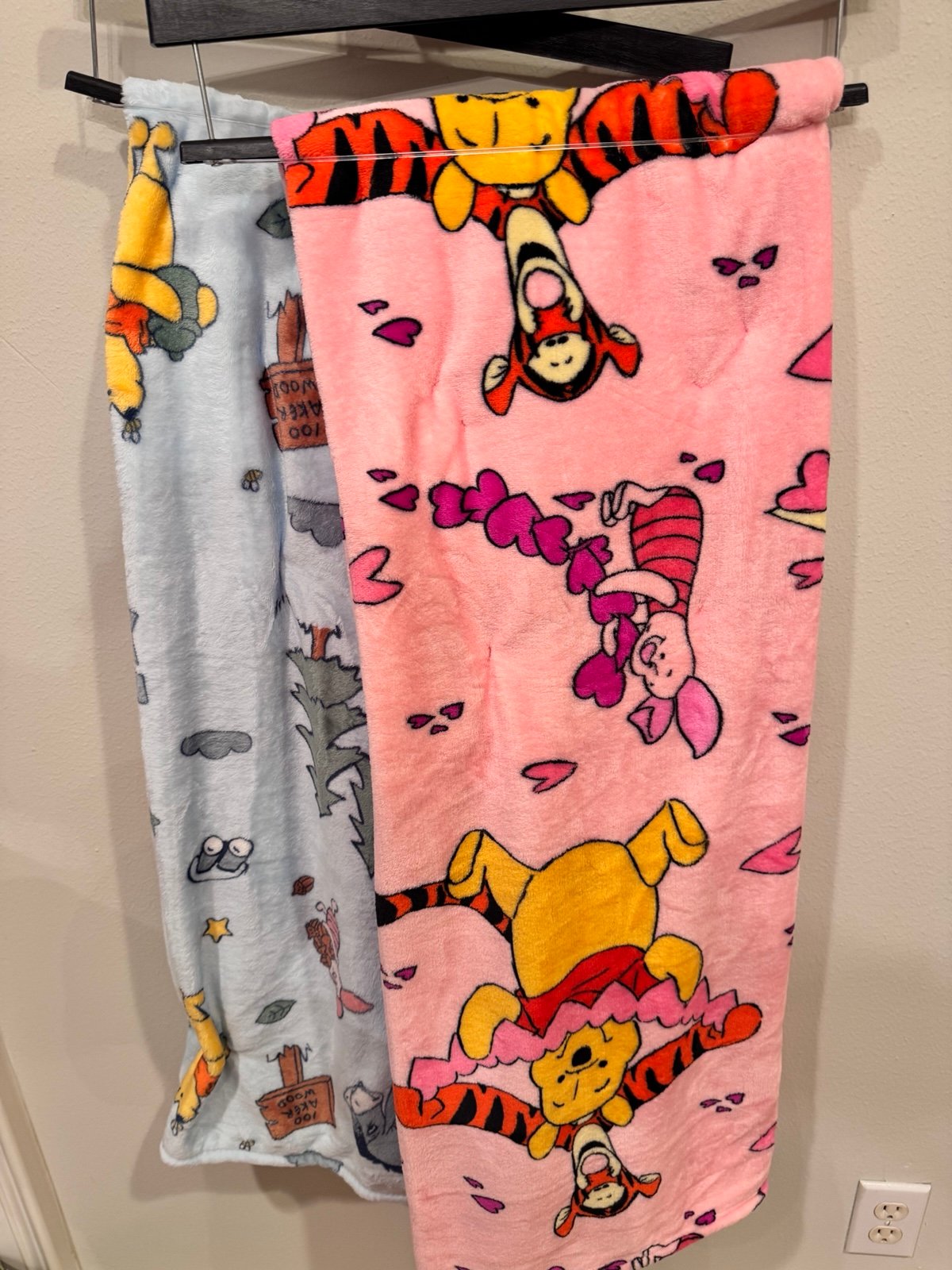 BNWT Pink Disney Winnie the Pooh Valentine’s Day and Christmas Blankets