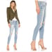 NWT FRAME Le Skinny de Jeanne Jeans 32 WESTWELL Blue Distressed