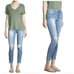 NWT FRAME Le Skinny de Jeanne Jeans 32 WESTWELL Blue Distressed