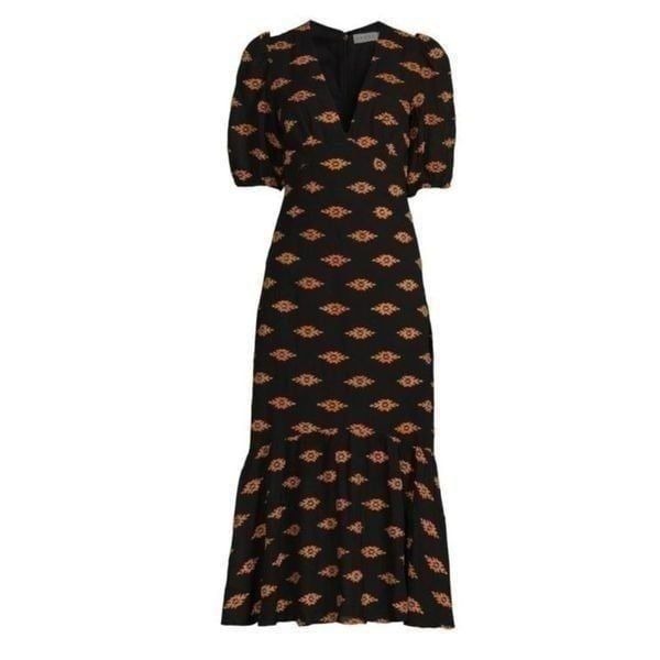 RHODE Ester Ikat Midi A-Line Dress NWT Size 10