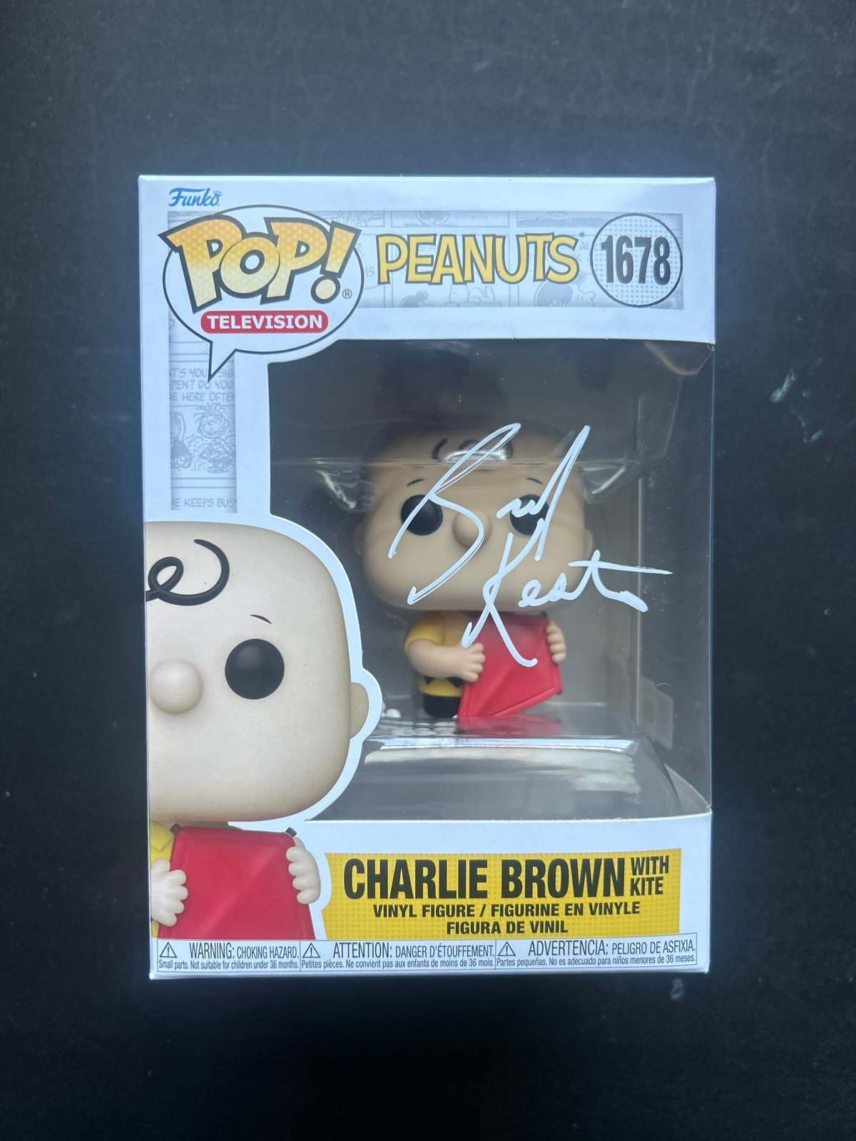Brad Kesten Signed Charlie Brown Peanuts Funko Pop #1678
