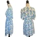 Tolani Diana Deep V-neck Paisley Print Dress White, Blue Size S