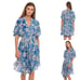 Tolani Diana Deep V-neck Paisley Print Dress White, Blue Size S