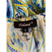 Tolani Diana Deep V-neck Paisley Print Dress White, Blue Size S