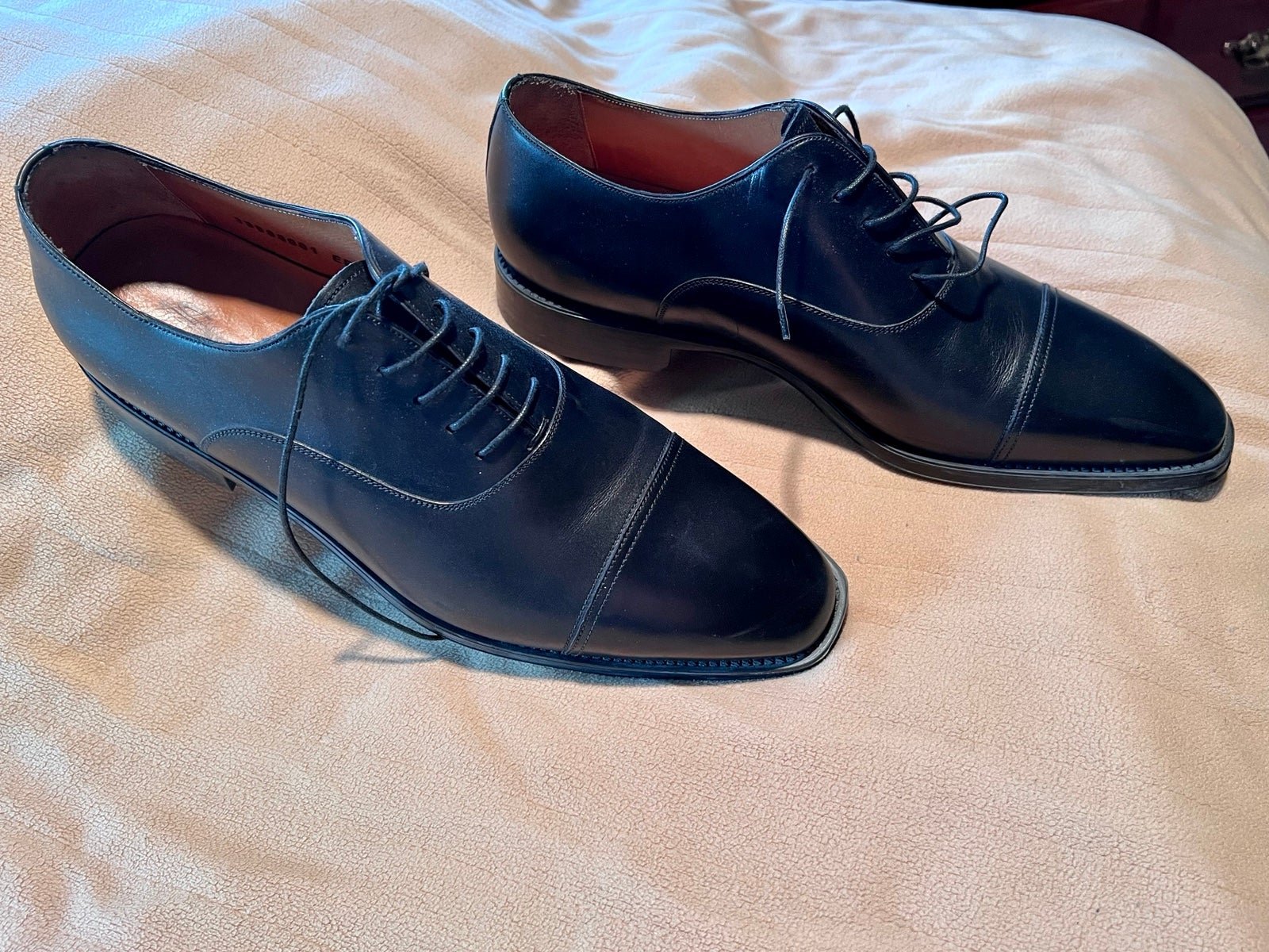 Santoni- Black Oxford Shoes
