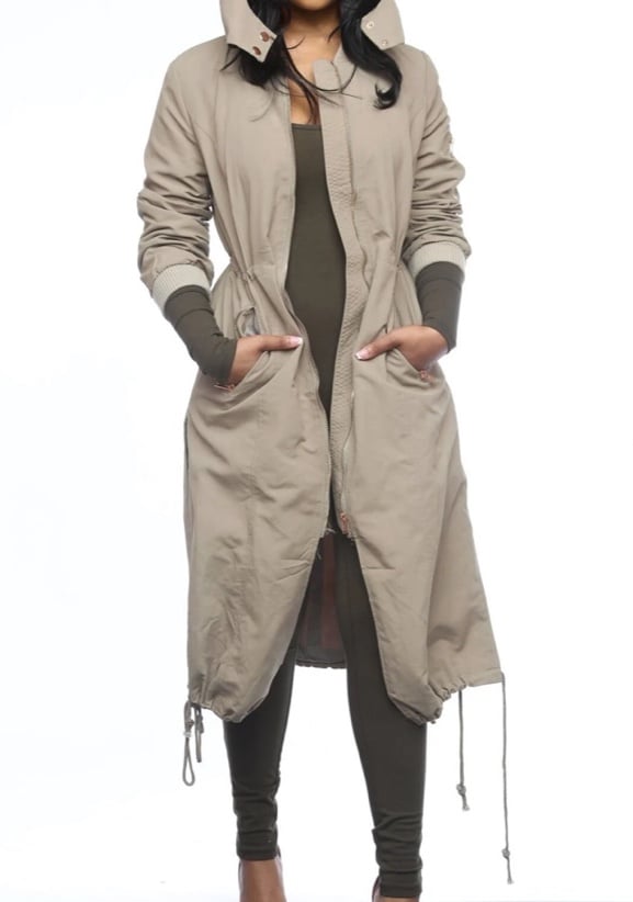 Not Your Average Bomber Parka - Olive L(10-12)
