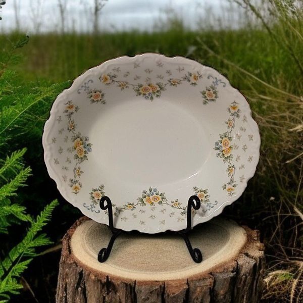 Royal Albert Serving Bowl Dish BRONTE Porcelain Yellow Gold Floral Bone China.