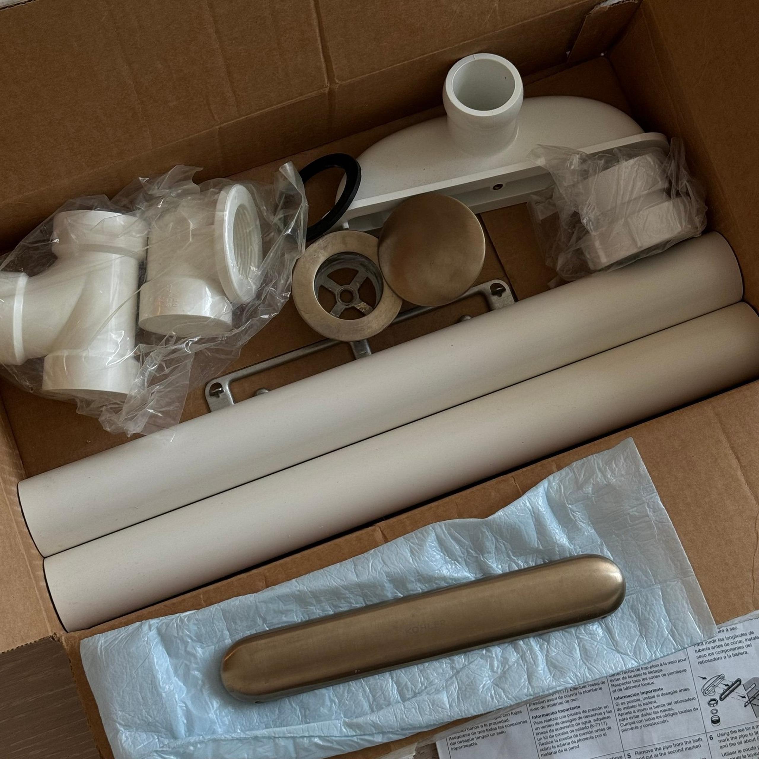 Kohler K-7272-BV Clearflo Slotted Overflow Bath Drain Vibrant Brushed Bronze