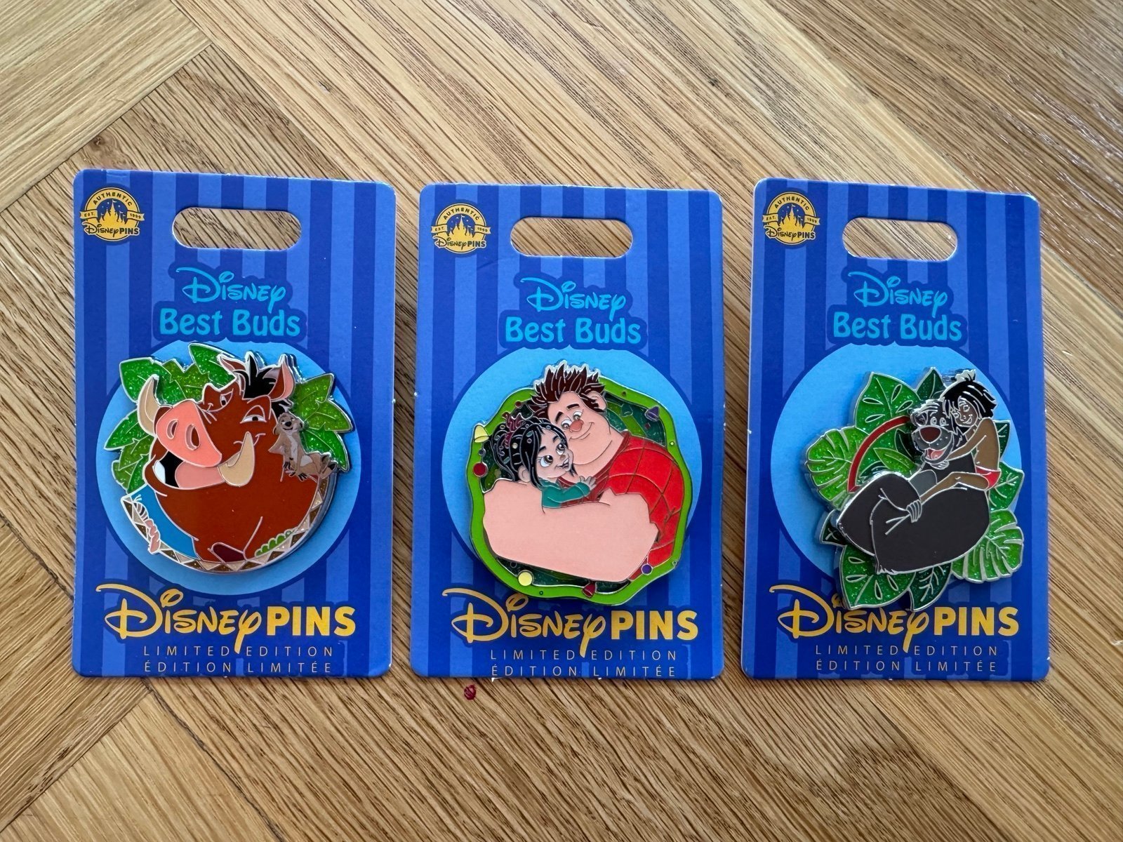 Lot of 3 Disney Parks Best Buds Limited Edition Pins