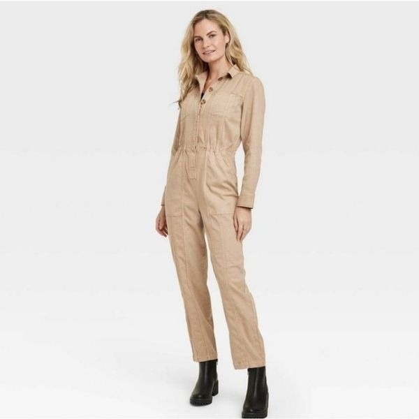 Universal Thread Tan Utility Jumpsuit NWT