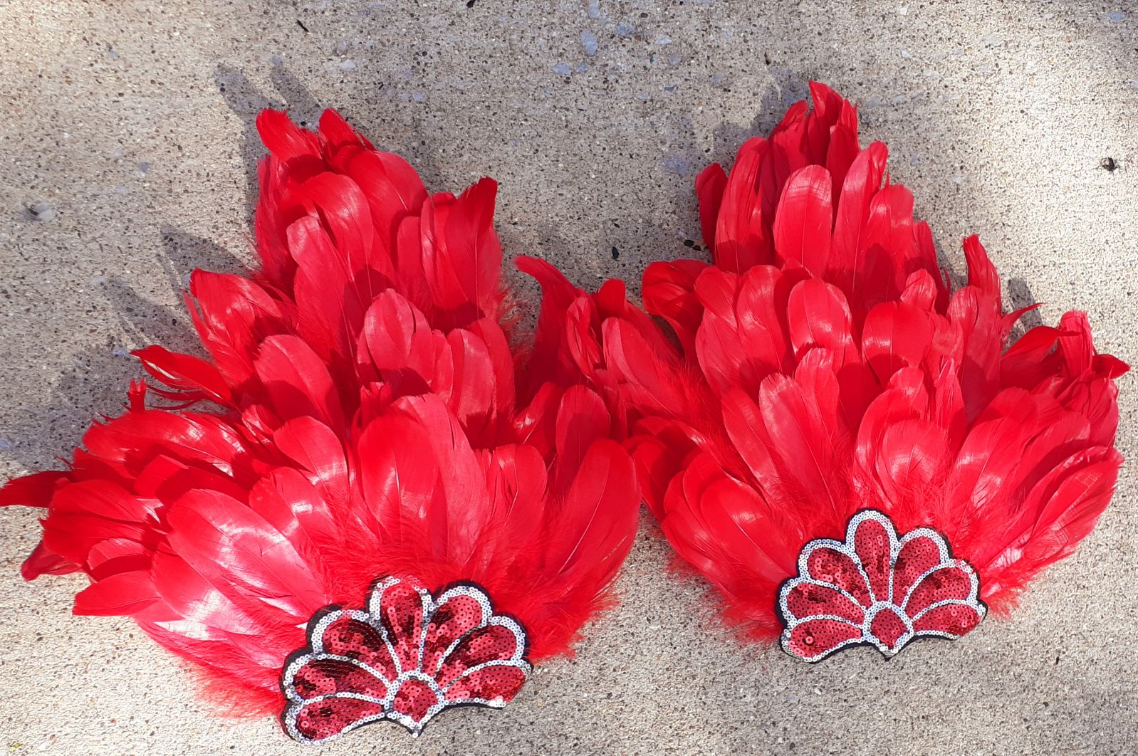 Large and Beautiful Red Feather Arm Band